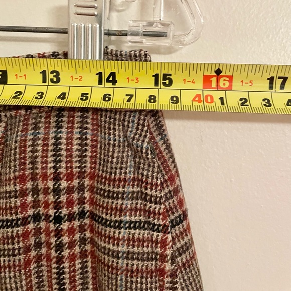 Vtg Pendleton Brown Plaid 100% Wool Blazer Skirt Suit Set- Excellent Condition - Picture 13 of 14